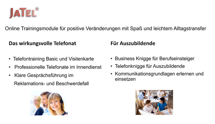 Online Trainings bei JaTel®